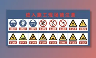 进入施工现场请注意图片