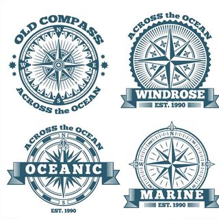复古罗盘标签图片