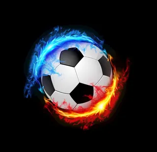 火焰光效足球图片