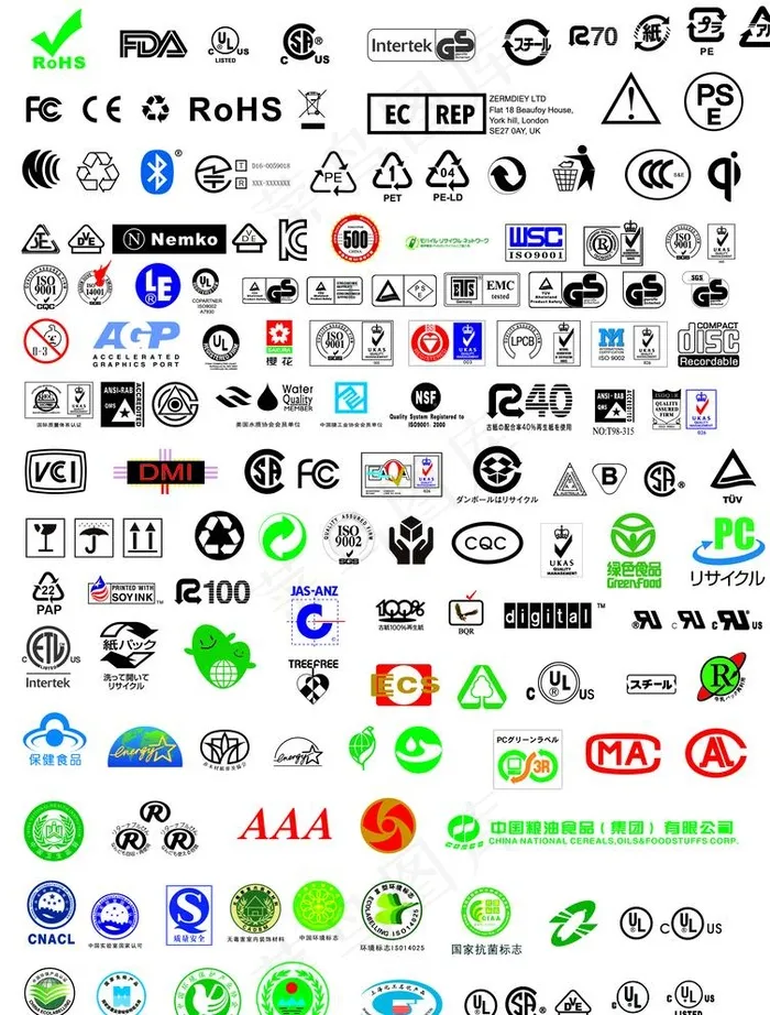 环保标识图片ai矢量模版下载