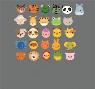 卡通小动物头像图片