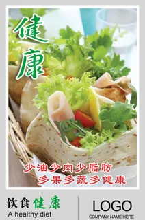饮食健康文化展板图片