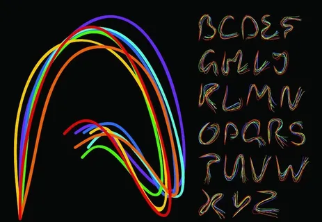 炫彩字母图片