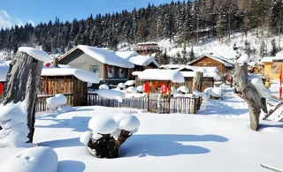 东北牡丹江雪景图片