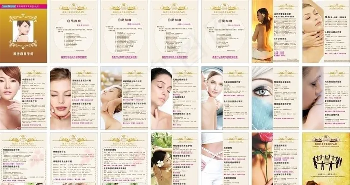 美容院项目图片cdr矢量模版下载