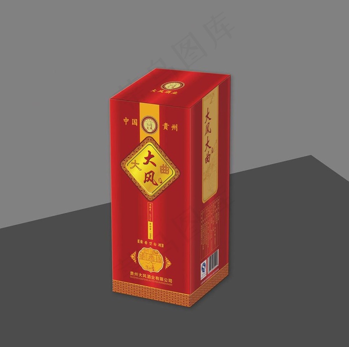 白酒包装 展开图图片cdr矢量模版下载