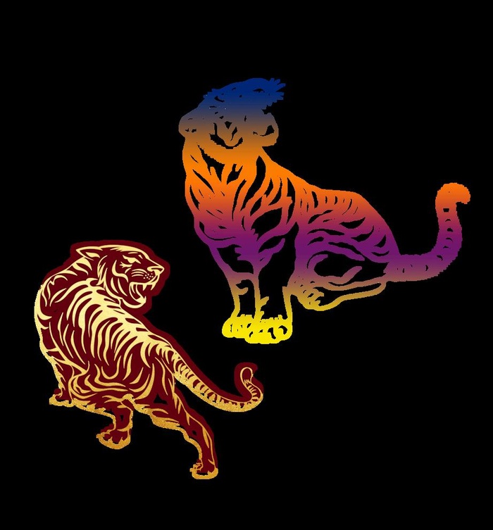 大气老虎矢量素材图片