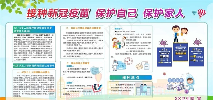接种新冠疫苗 保护自己 图片cdr矢量模版下载