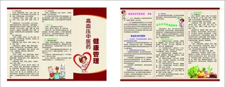 高血压中医药健康管理折页图片
