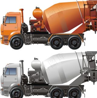 水泥罐车矢量素材图片