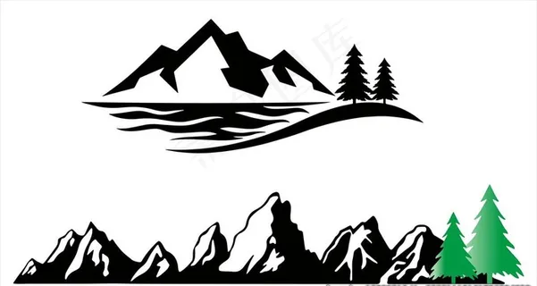 车贴 山脉图片