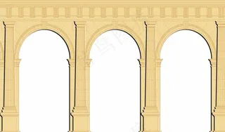 欧式金色婚礼背景罗马柱宫殿门图片