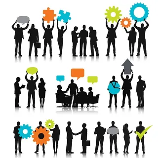 商务人士剪影图片