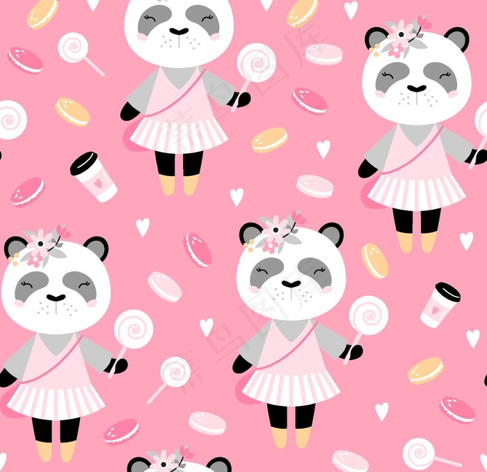 动植物无缝花纹图片