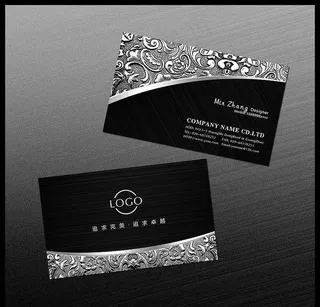 黑色名片图片