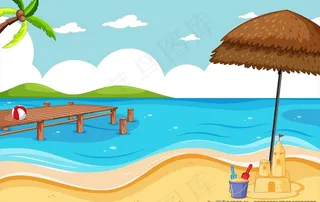 卡通夏天背景图片