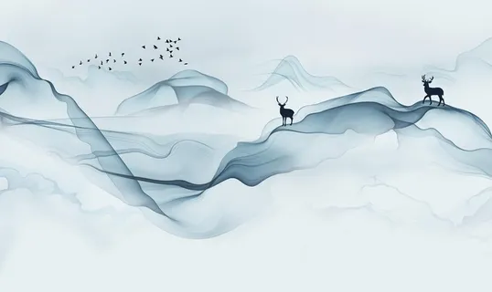 意境抽象山水画图片 意境抽象山水画图片