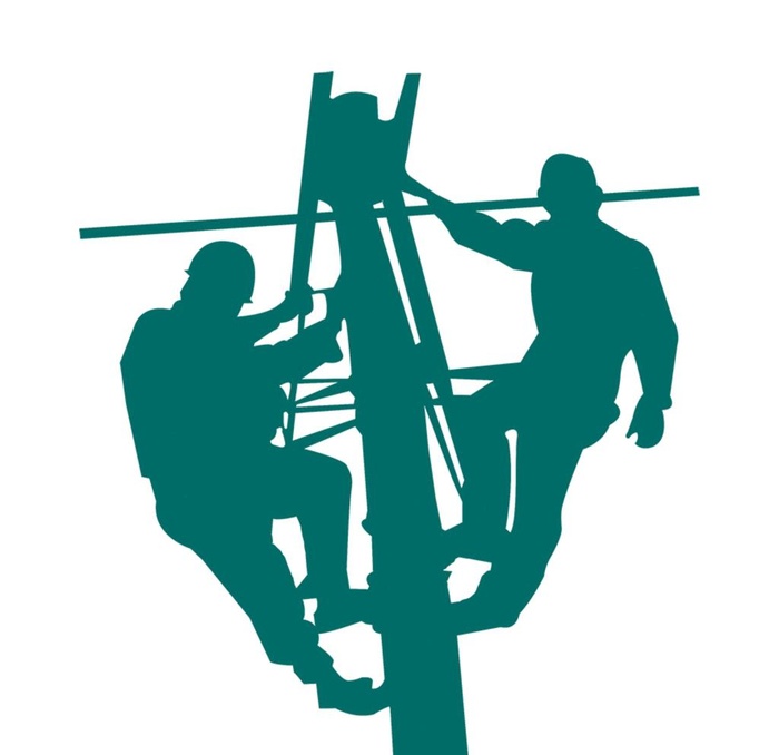 电网人员剪影图片