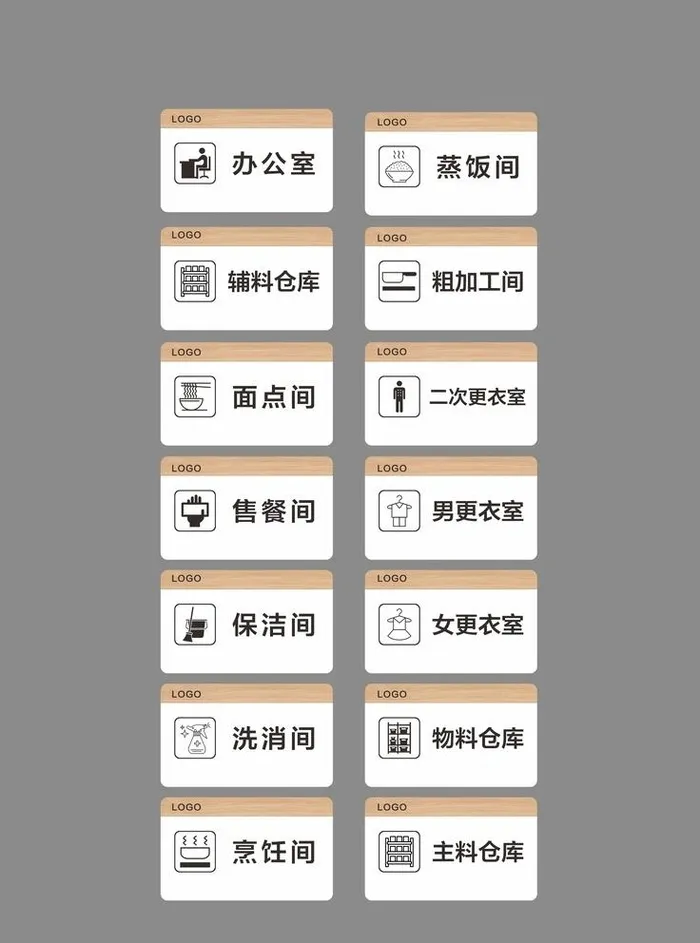 食堂科室牌图片cdr矢量模版下载