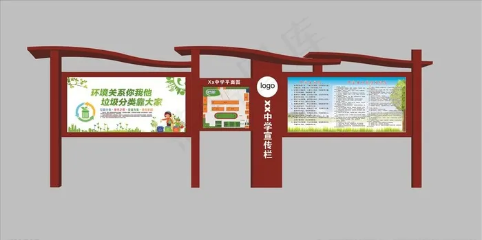 宣传栏图片cdr矢量模版下载