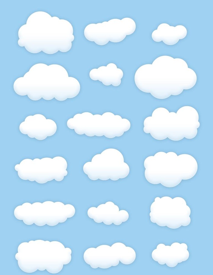 卡通云朵图片(900x1200)psd模版下载