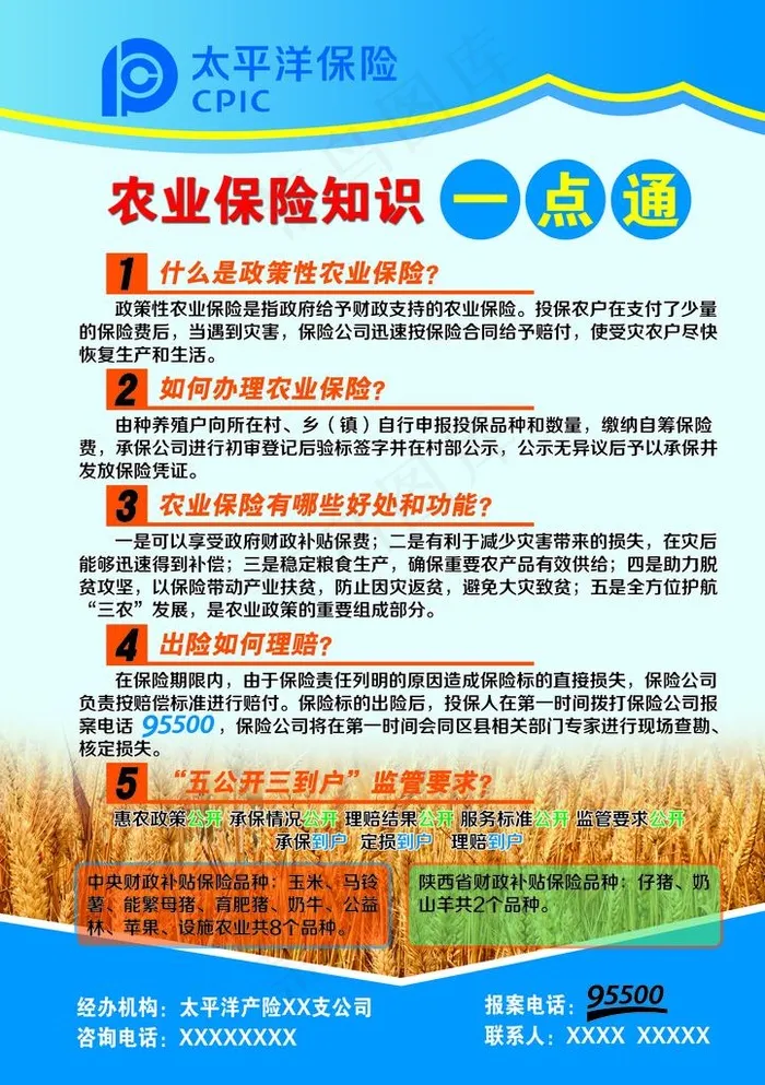 农险知识一点通图片psd模版下载