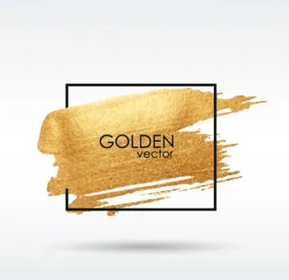 金色笔刷 笔触图片