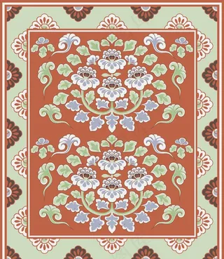 清新矢量花朵图案 花边边框图片