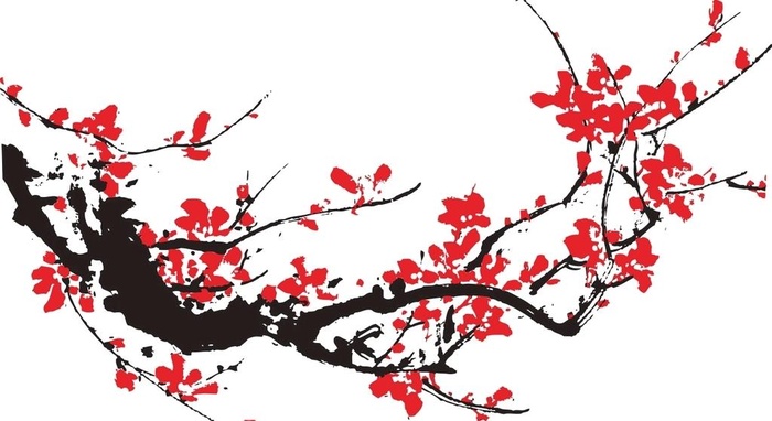 梅花矢量图片
