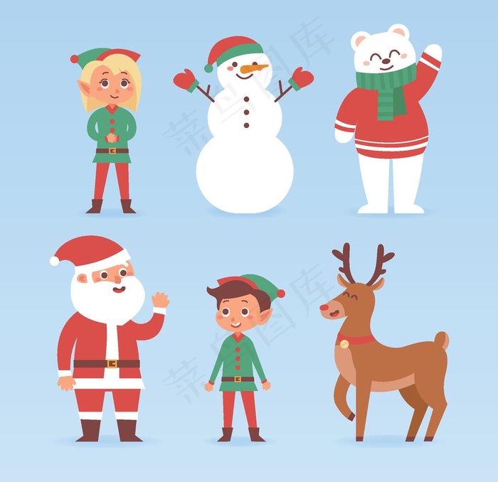 卡通圣诞人物图片