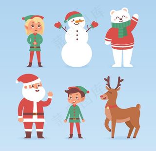 卡通圣诞人物图片