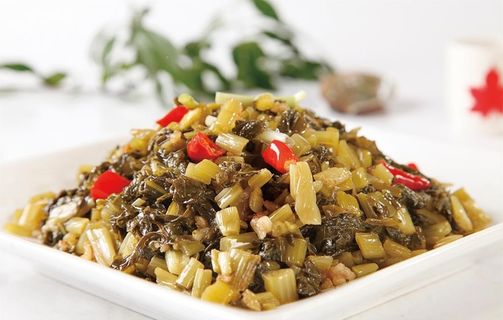 酸菜炒肉沫图片