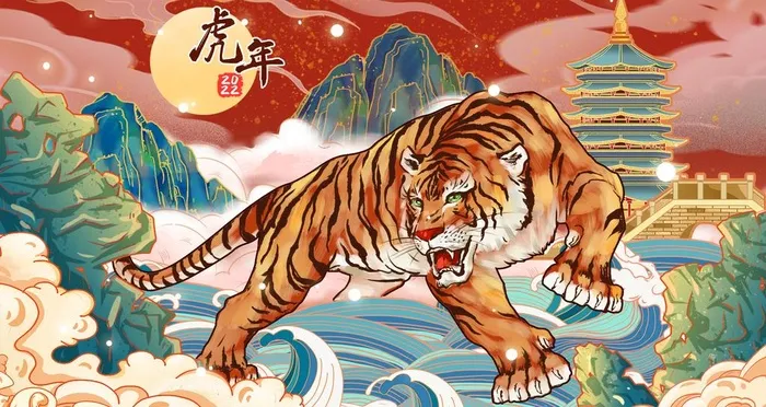 国潮插画图片(3840x2160)psd模版下载