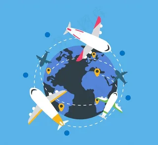 绕地球飞行的飞机图片