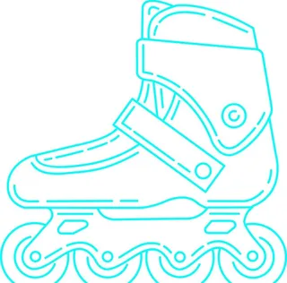 滑冰鞋矢量图片