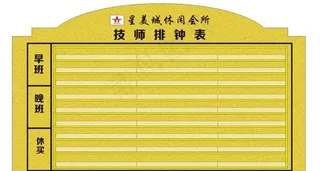 休闲会所流水牌图片