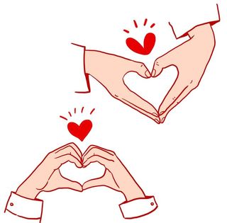 情人节双手比心图片