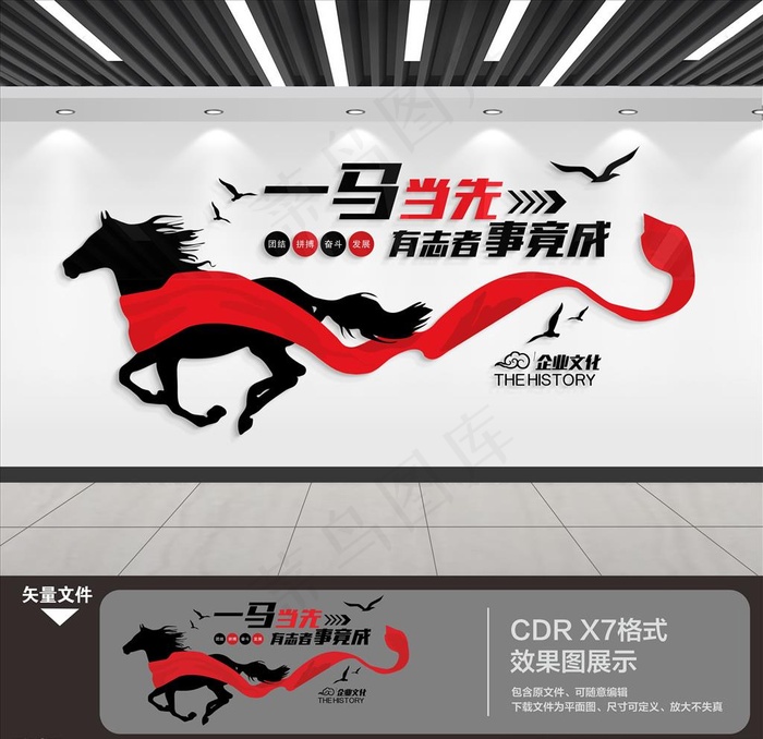 企业励志标语 文化墙图片