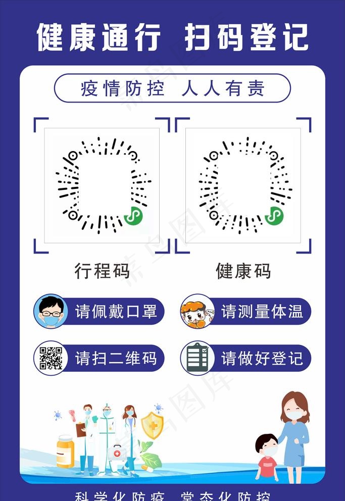 健康通行图片cdr矢量模版下载