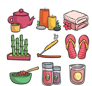 彩色手绘元素图片