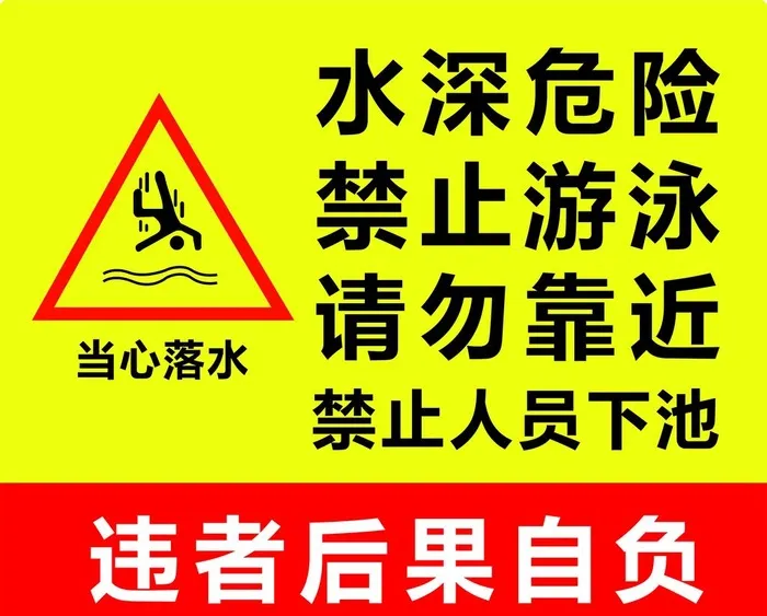 水深危险图片cdr矢量模版下载