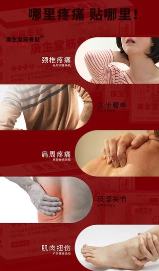 腰腿疼痛筋骨贴图片