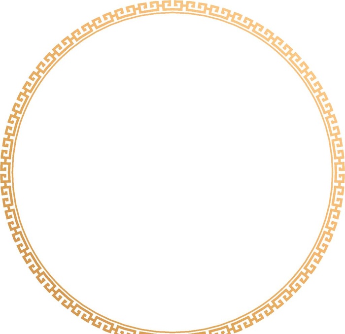 中式圆形边框图片