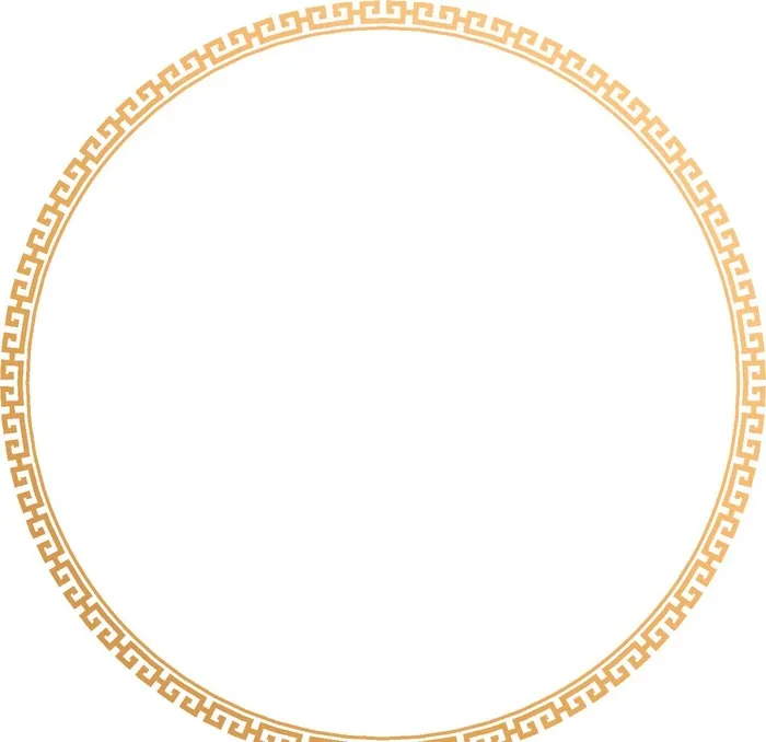 中式圆形边框图片eps,ai矢量模版下载