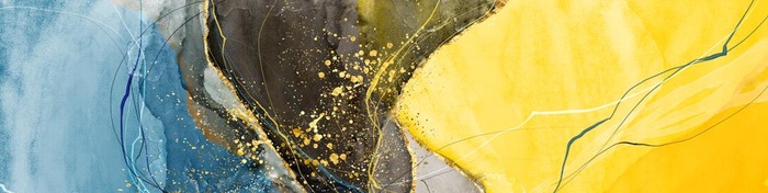 抽象几何金箔画图片