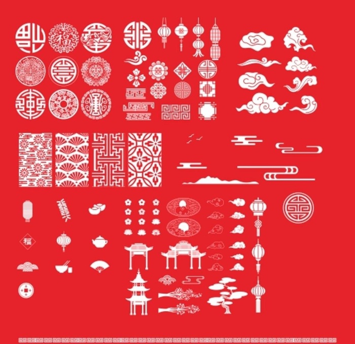 矢量中式图案素材图片