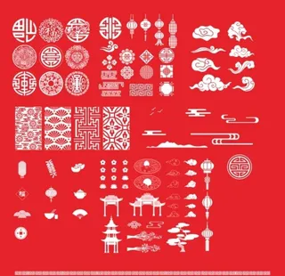 矢量中式图案素材图片