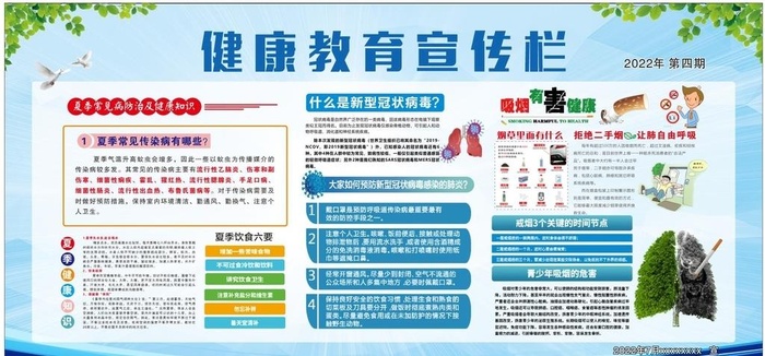 健康教育宣传栏图片cdr矢量模版下载