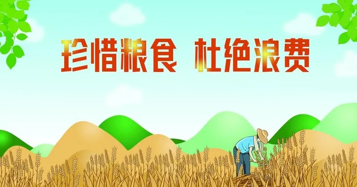 珍惜粮食图片(6384x3543)psd模版下载