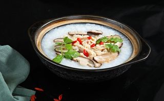 香菇鸡丝粥图片